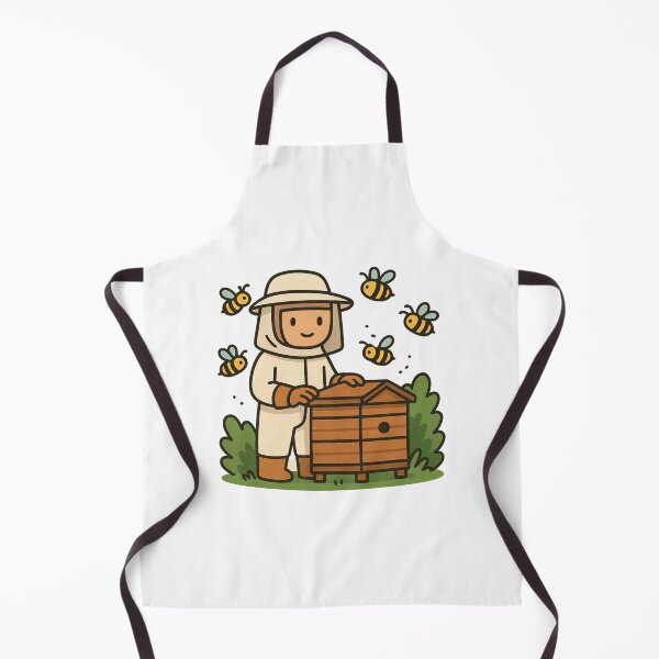 Item preview, Bee keeper, bee keeping cartoon digital sketch designed and sold by adesignworld.