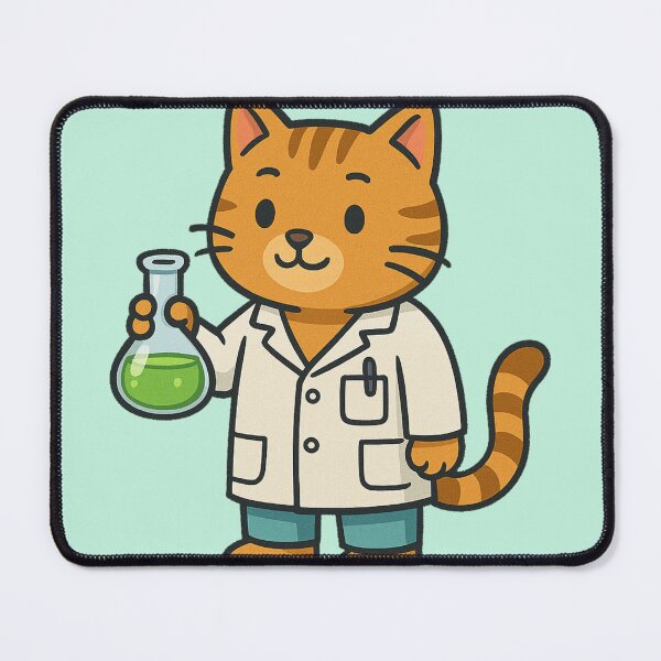 Item preview, Ginger Cat Scientist designed and sold by Brontox.