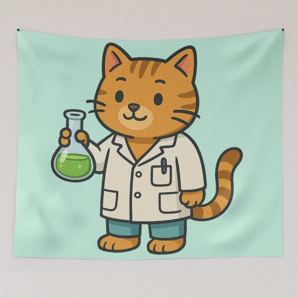 Item preview, Ginger Cat Scientist  designed and sold by Brontox.