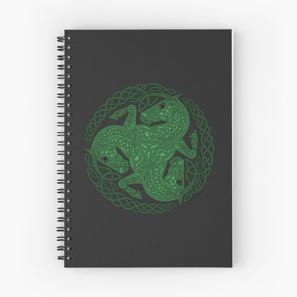 Item preview, Green Three Horse Celtic Knot designed and sold by DappledMoon.