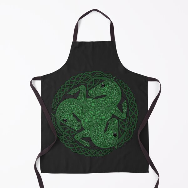 Item preview, Green Three Horse Celtic Knot designed and sold by DappledMoon.