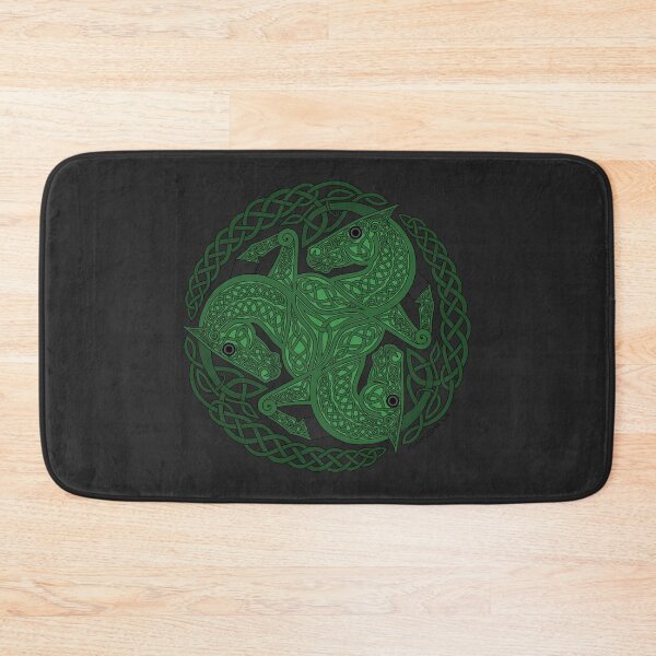 Item preview, Green Three Horse Celtic Knot designed and sold by DappledMoon.