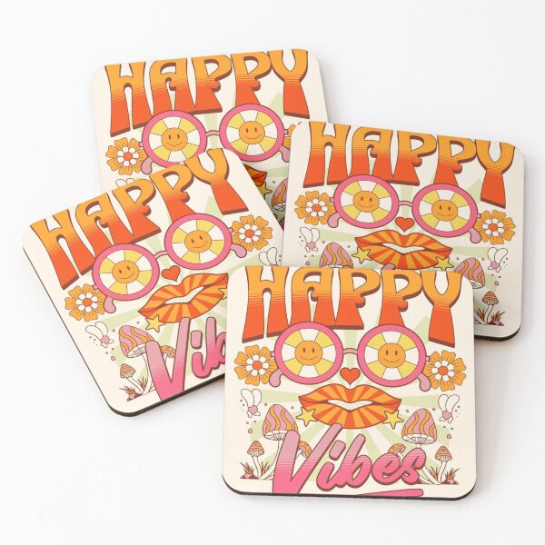 Item preview, Happy Vibes | Magical fairycore aesthetic | smily face | happy |pretty retro | vintage | aesthetic |spring | summer | positive | happy quote | bees | mushrooms | flowers design  designed and sold by TeenLake.