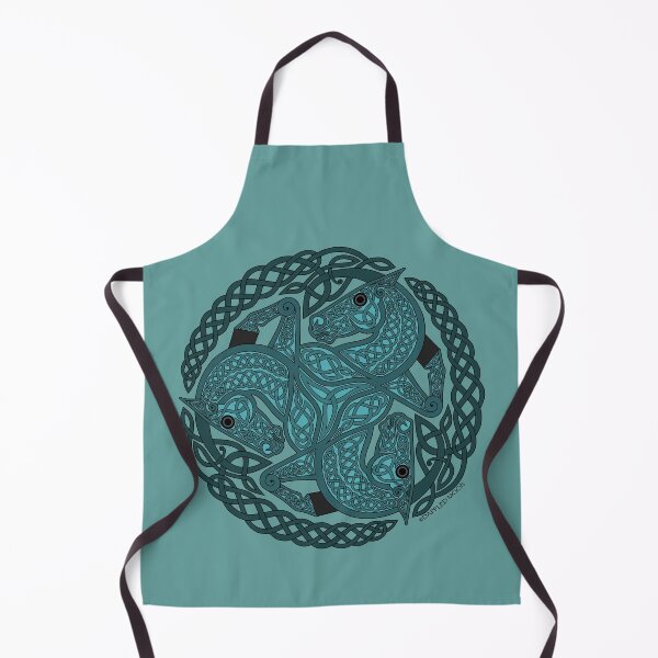 Item preview, Teal Three Horse Celtic Knot designed and sold by DappledMoon.