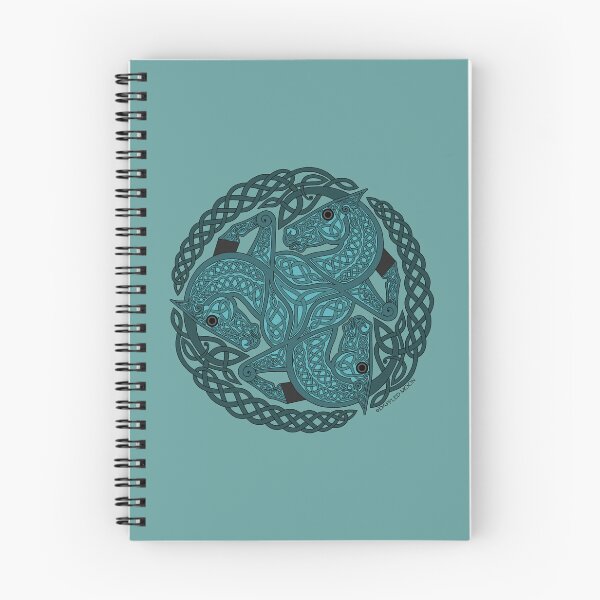 Item preview, Teal Three Horse Celtic Knot designed and sold by DappledMoon.