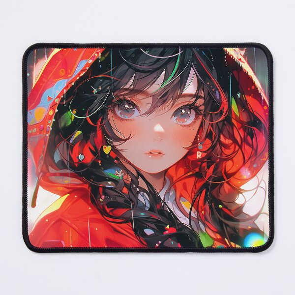 Item preview, Anime Girl in Red Raincoat Glow designed and sold by bubblegoth.