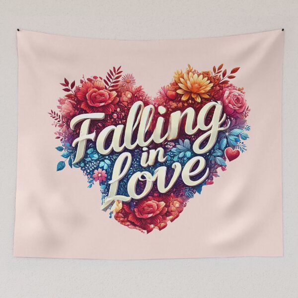 Item preview, Falling in Love, typography designed and sold by maxmaj.