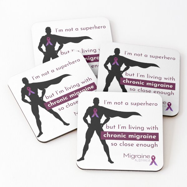 Item preview, I'm not a superhero... designed and sold by Migraine Australia.