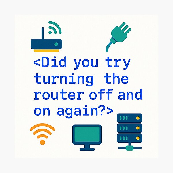 Item preview, Did You Try Turning the Router Off and On Again? – Funny Networking Engineer Gift Design designed and sold by WorkBuddyGifts.