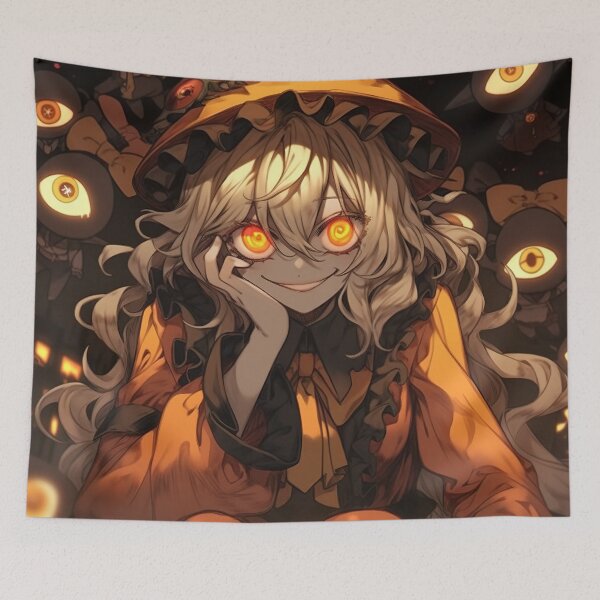 Item preview, Mischievous Anime Witch with Glowing Eyes designed and sold by bubblegoth.