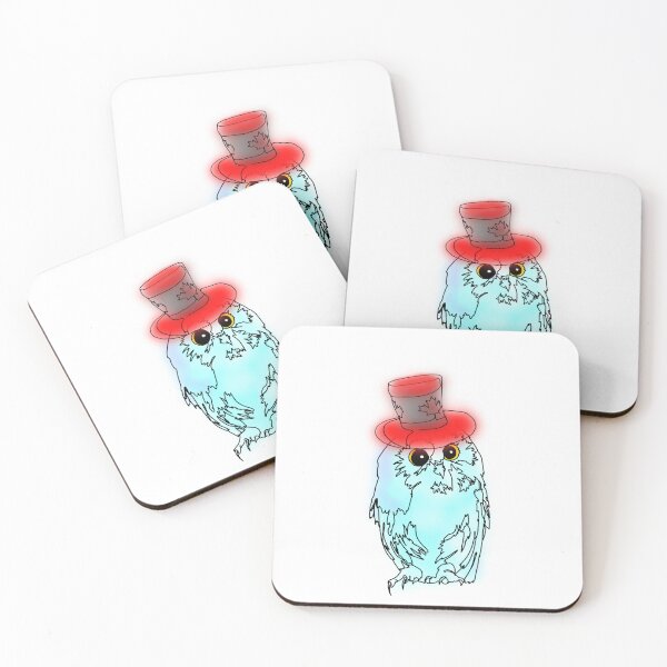 Item preview, Ghost Whimsical Owl in Canadian Top Hat – animalsinhats designed and sold by Ashley’sAnimalz.