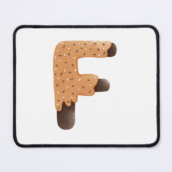 Item preview, Donut Letter F - Sweet Alphabet Chocolate Icing with Sprinkles designed and sold by inelistudio.