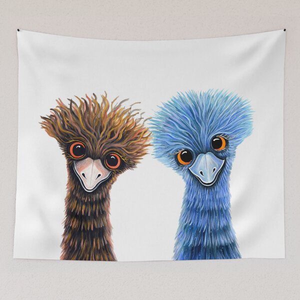 Item preview, Quirky Emu Couple designed and sold by Linda Callaghan.