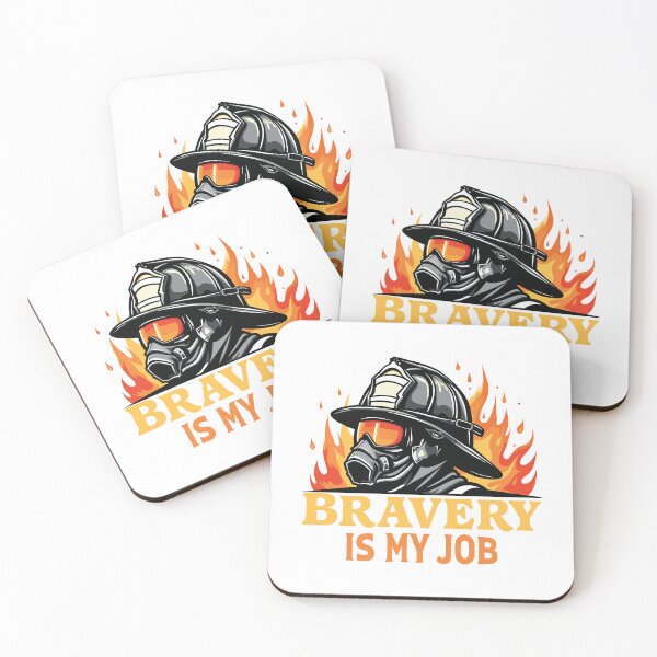 Item preview, Bravery Is My Job Firefighter Hero Design designed and sold by PrintMastery.
