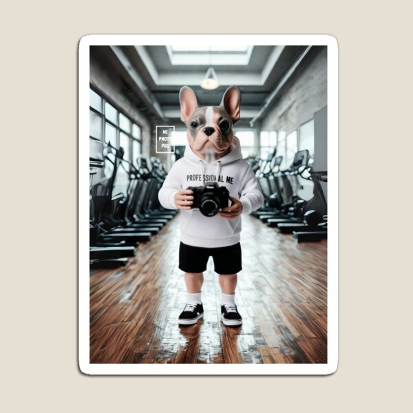 Item preview, [ME] Fotógrafo profesional de bulldog francés 15 (en el gimnasio) designed and sold by S9View.