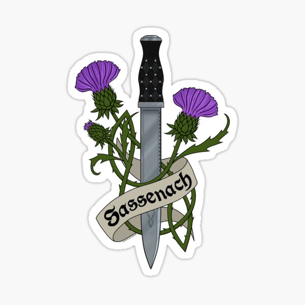 Aperçu de l'œuvre Poignard écossais Sassenach et entrelacs de chardon créée et vendue par DappledMoon.