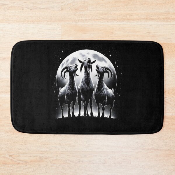 Item preview, Three Goats Howling at Moon Like Three Wolves Funny designed and sold by Kimberley King Art  King Art.