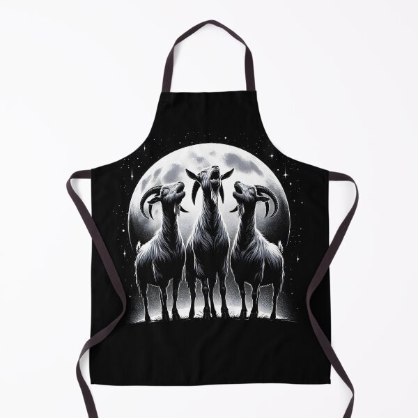 Item preview, Three Goats Howling at Moon Like Three Wolves Funny designed and sold by Kimberley King Art King Art.