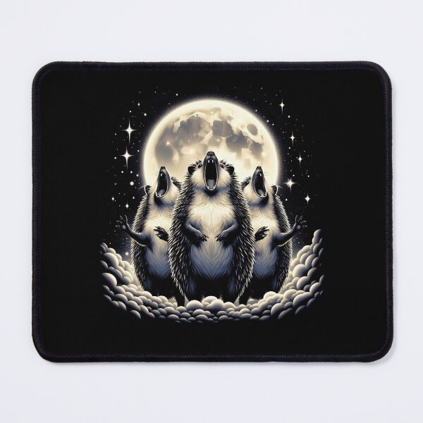 Item preview, Three Hedgehogs Howling at Moon Like Three Wolves Funny designed and sold by Kimberley King Art  King Art.