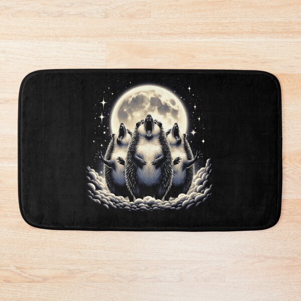 Item preview, Three Hedgehogs Howling at Moon Like Three Wolves Funny designed and sold by Kimberley King Art  King Art.