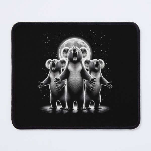 Item preview, Three Koalas Howling at Moon Like Three Wolves Funny designed and sold by Kimberley King Art King Art.