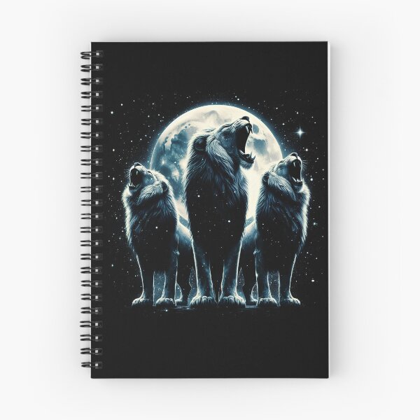 Item preview, Three Lions Howling at Moon Like Three Wolves Funny designed and sold by Kimberley King Art  King Art.