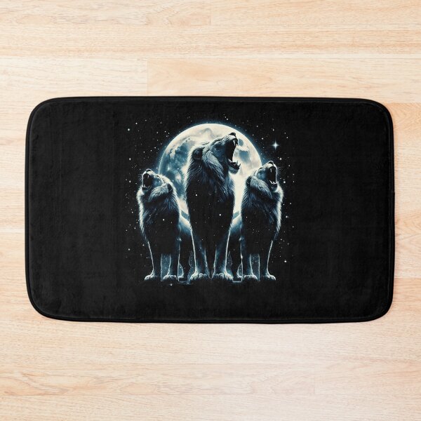Item preview, Three Lions Howling at Moon Like Three Wolves Funny designed and sold by Kimberley King Art  King Art.