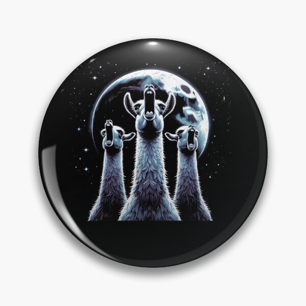 Item preview, Three Llamas Howling at Moon Like Three Wolves Funny designed and sold by Kimberley King Art  King Art.
