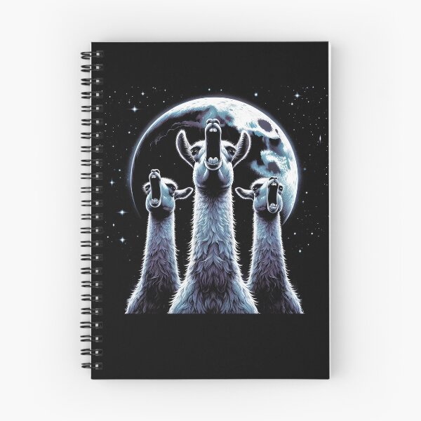 Item preview, Three Llamas Howling at Moon Like Three Wolves Funny designed and sold by Kimberley King Art  King Art.
