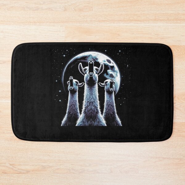 Item preview, Three Llamas Howling at Moon Like Three Wolves Funny designed and sold by Kimberley King Art  King Art.