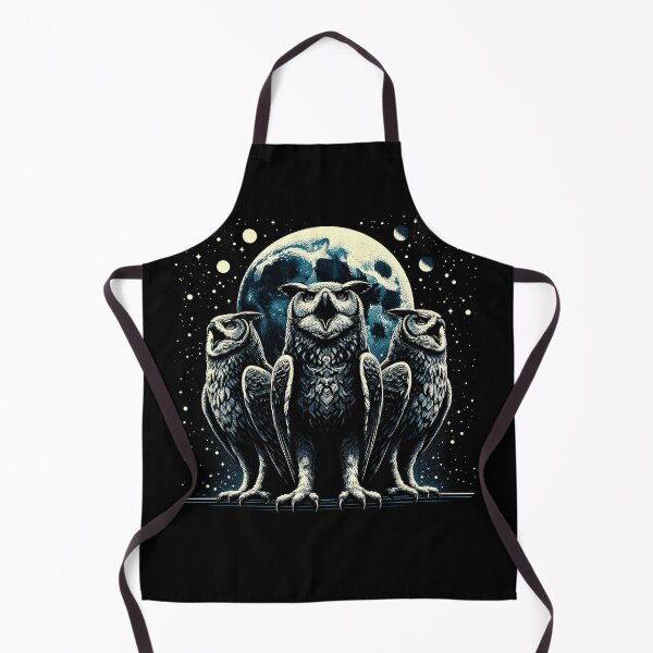 Item preview, Three Owls Howling at Moon Like Three Wolves Funny designed and sold by Kimberley King Art King Art.