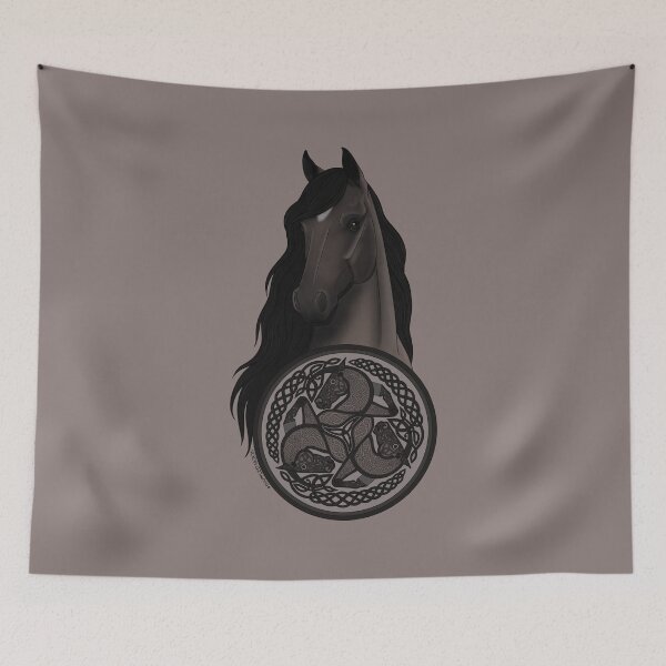 Item preview, Grulla Horse with Celtic Horse Knotwork designed and sold by DappledMoon.