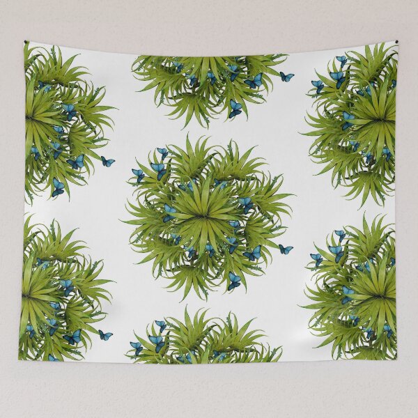 Item preview, "El Bosco fantasy, tropical island blue butterflies" designed and sold by MarCanton.