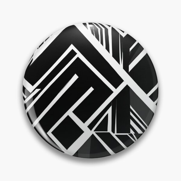 Item preview, Bold Black & White Geometric Pattern – Symmetrical Modern Design designed and sold by johndesignwaves.