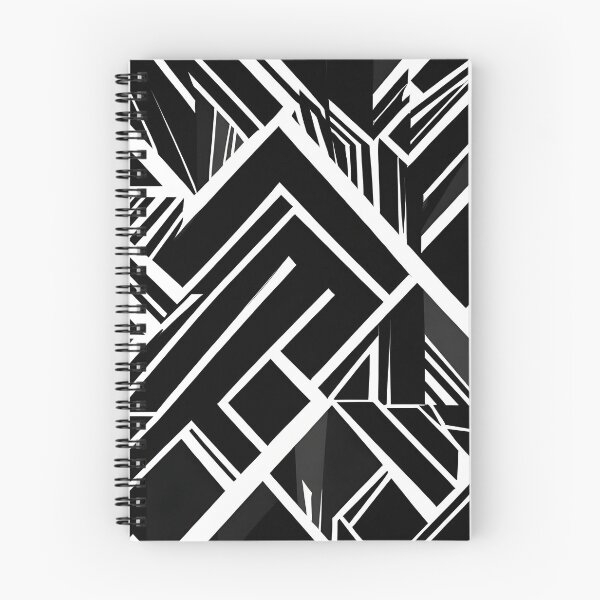 Item preview, Bold Black & White Geometric Pattern – Symmetrical Modern Design designed and sold by johndesignwaves.
