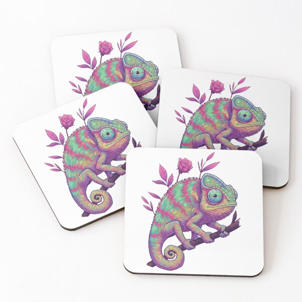 Item preview, Brightly Colored Floral Chameleon designed and sold by JonelleTshirts.