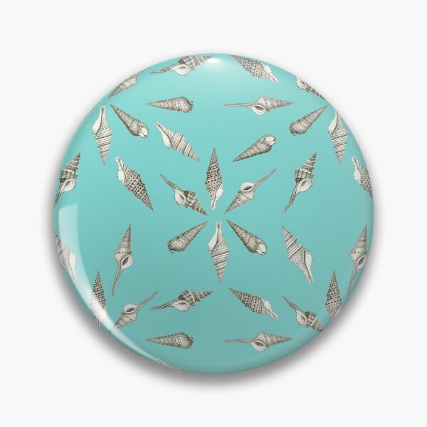 Item preview, Seashells pattern with ocean sea glass green color designed and sold by GnosisCollage.