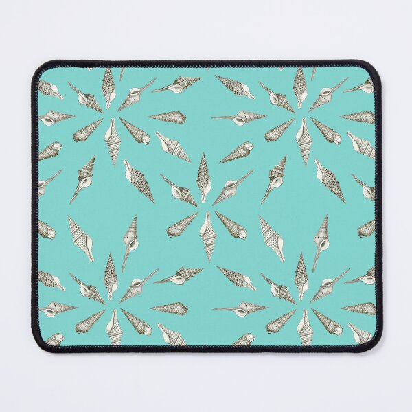 Item preview, Seashells pattern with ocean sea glass green color designed and sold by GnosisCollage.