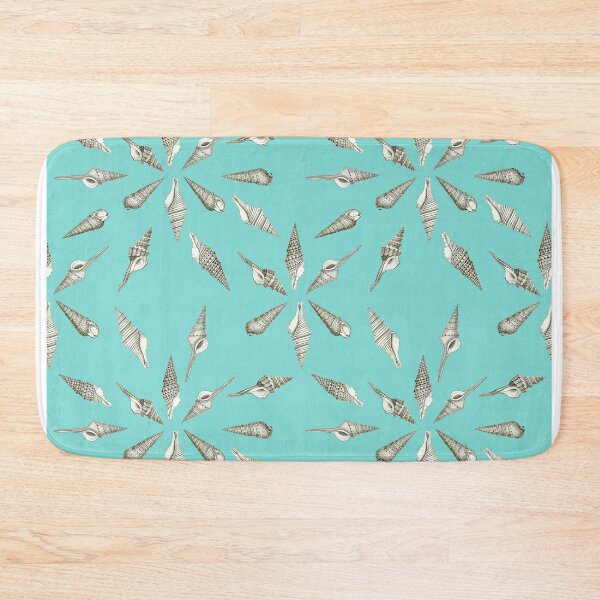 Item preview, Seashells pattern with ocean sea glass green color designed and sold by GnosisCollage.