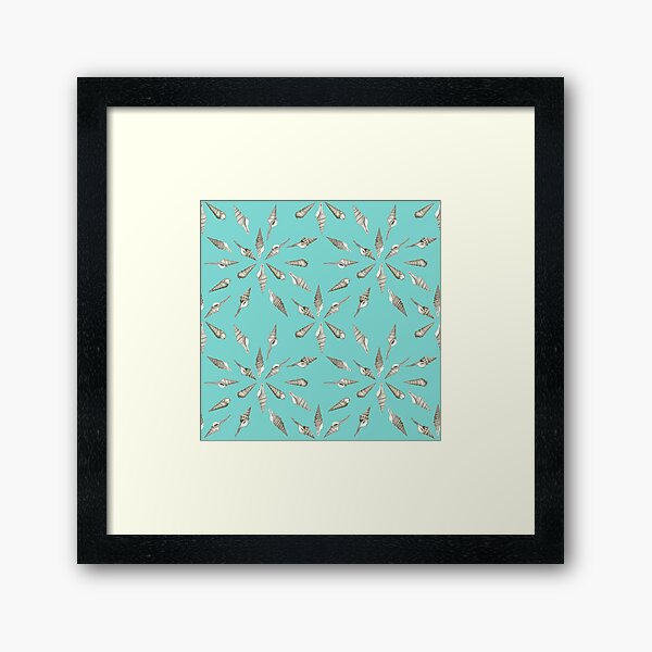 Item preview, Seashells pattern with ocean sea glass green color designed and sold by GnosisCollage.