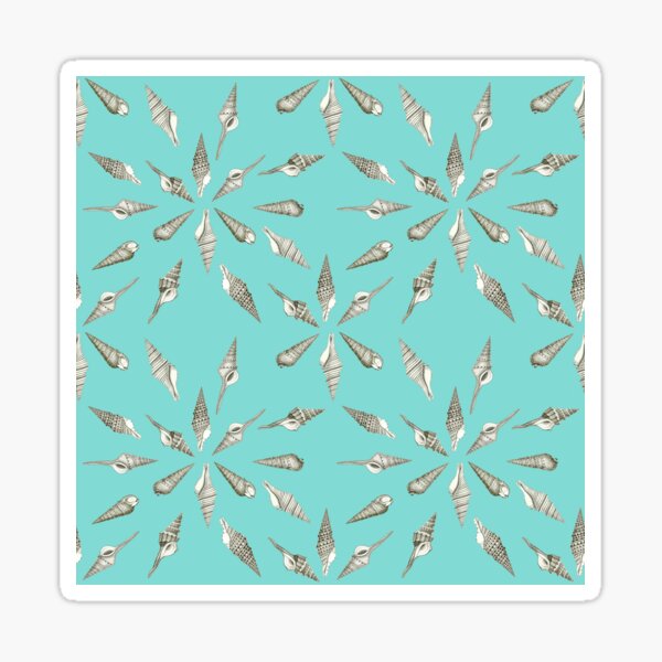 Item preview, Seashells pattern with ocean sea glass green color designed and sold by GnosisCollage.