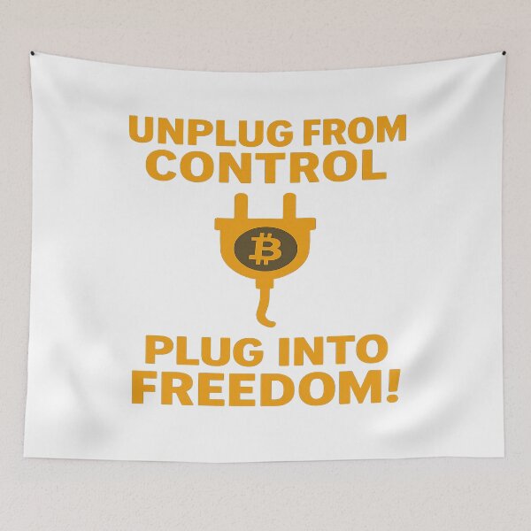 Item preview, Unplug from Control – Plug into Freedom! Bitcoin Sovereignty Design designed and sold by BitcoinShortz.