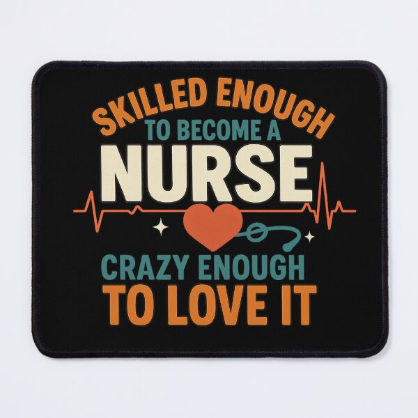 Item preview, Super Nurse Heartbeat – Funny Retro Nurse Quote Design with EKG & Heart designed and sold by MySheetMusicArt.