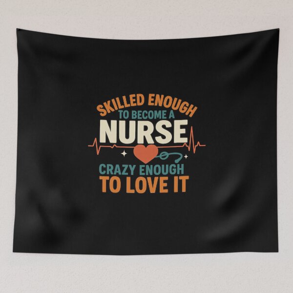 Item preview, Super Nurse Heartbeat – Funny Retro Nurse Quote Design with EKG & Heart designed and sold by MySheetMusicArt.