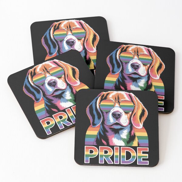 Item preview, Funny Beagle Dog Rainbow Flag Sunglasses Gay Pride Ally LGBT designed and sold by brynatshop.