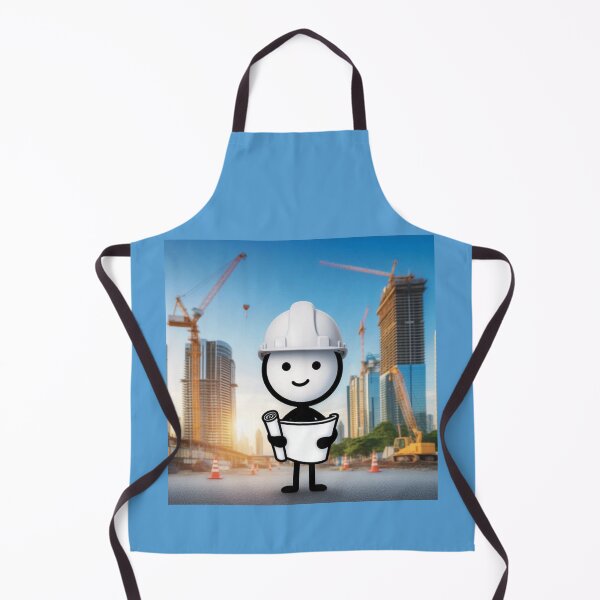 Item preview, "Cartoon Engineer at a Construction Site" designed and sold by Mindful56.