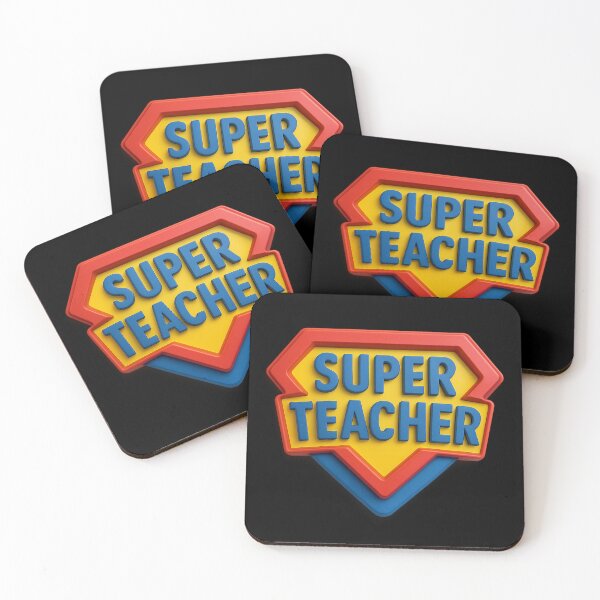 Item preview, Super Teacher Emblem – Bold Comic-Style Badge Design designed and sold by MySheetMusicArt.