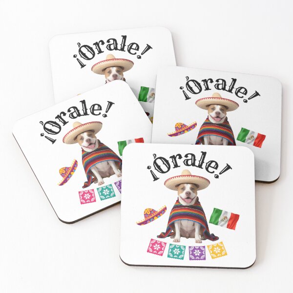 Item preview, ¡Órale Pitbull! Cute Fiesta Dog in Sombrero & Poncho with Mexican Party Flair designed and sold by Fredster1966.