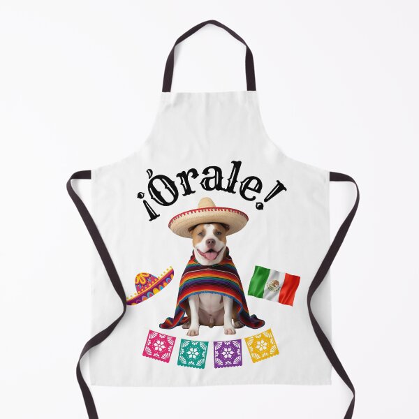 Item preview, ¡Órale Pitbull! Cute Fiesta Dog in Sombrero & Poncho with Mexican Party Flair designed and sold by Fredster1966.