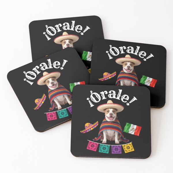 Item preview, ¡Órale Pitbull! Cute Fiesta Dog in Sombrero & Poncho with Mexican Party Flair designed and sold by Fredster1966.